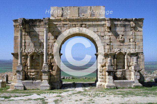 Triumphal arch, Volubilis, Morocco. 