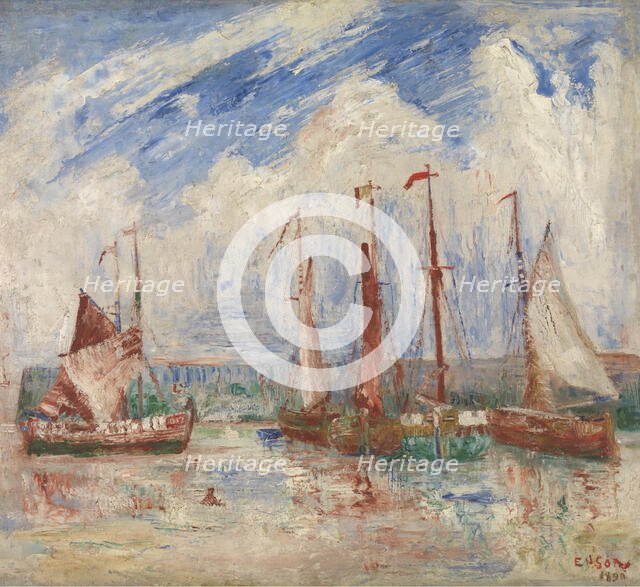 Sloops, 1890. Creator: James Ensor.