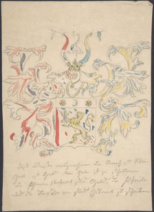 Design for coat of arms, 18th century. Creator: Anon.