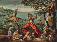 Saint Christopher Carrying the Christ Child through a Sinful World, . Creator: Bosch; Hieronymus; (School) ().