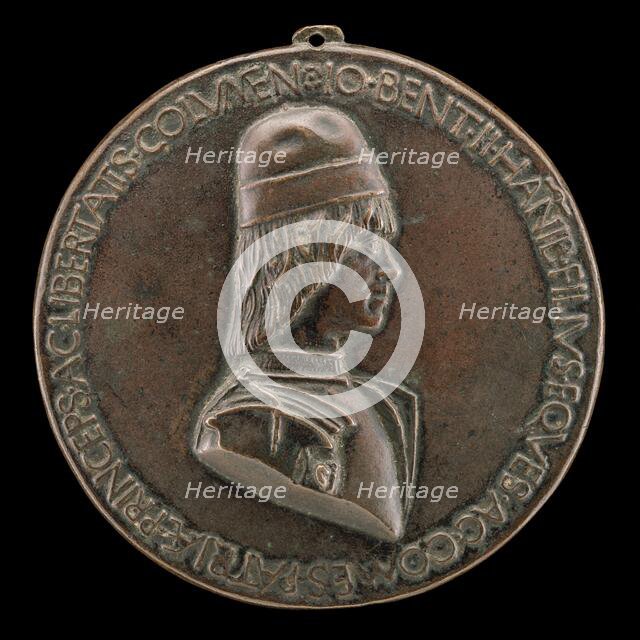 Giovanni II Bentivoglio, 1443-1508, Lord of Bologna 1462-1506 [obverse], probably c. 1478/1482. Creator: Sperandio Savelli.