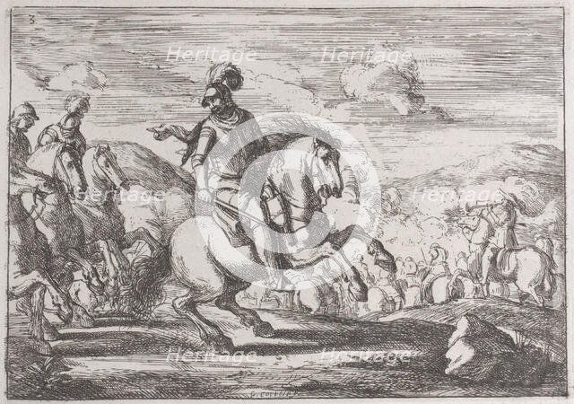 Plate 3: the charge is ordered, 1635-60. Creator: Jacques Courtois.