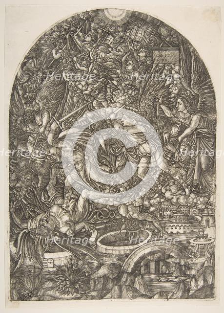 Saint Michael and the Dragon, from the Apocalypse.n.d. Creator: Jean Duvet.