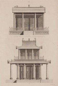 Plate III, Designs of Buildings, Furniture, Clothes, Machinery, and Implements of the Chinese, 1757. Creator: William Chambers.