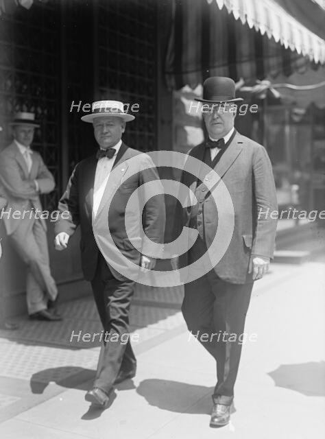 Ben Johnson, right, with Edward J. Walsh, 1916. Creator: Harris & Ewing.