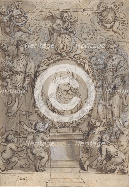 Design for a Title Page, 17th century. Creator: Abraham Jansz van Diepenbeeck.