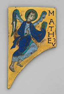 Plaque with the Symbol of the Evangelist Matthew, French, ca. 1100. Creator: Unknown.