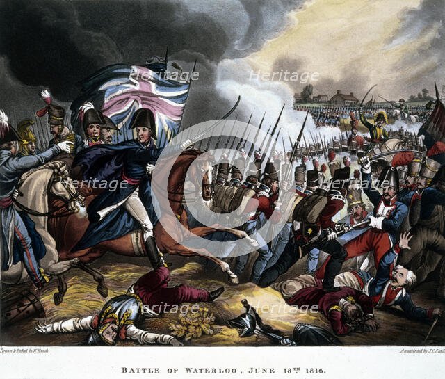 Battle of Waterloo, June 18th 1815, 1819. Creators: William Heath, Joseph Constantine Stadler.