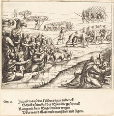 Jacob Wrestling with the Angel, 1548. Creator: Augustin Hirschvogel.