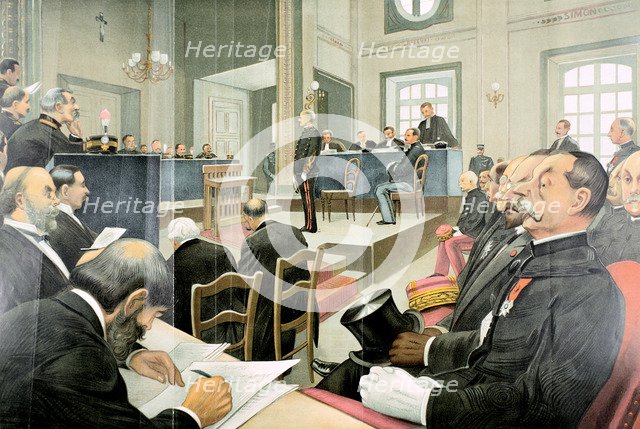 Retrial of Albert Dreyfus, Rennes, France, 1899. Artist: Unknown