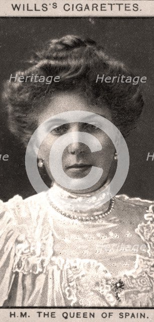 H.M The Queen of Spain, 1908.Artist: WD & HO Wills