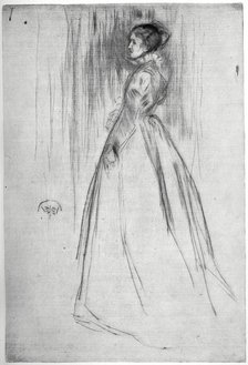 'The Velvet Dress', 1873 (1904).Artist: James Abbott McNeill Whistler