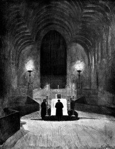 The Funeral of Mr. Gladstone: the lying-in-state in Westminster Hall - a midnight vigil, 1898. Creator: Unknown.