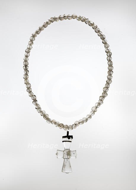 Necklace and Pendant Cross, Coptic, 500-700. Creator: Unknown.