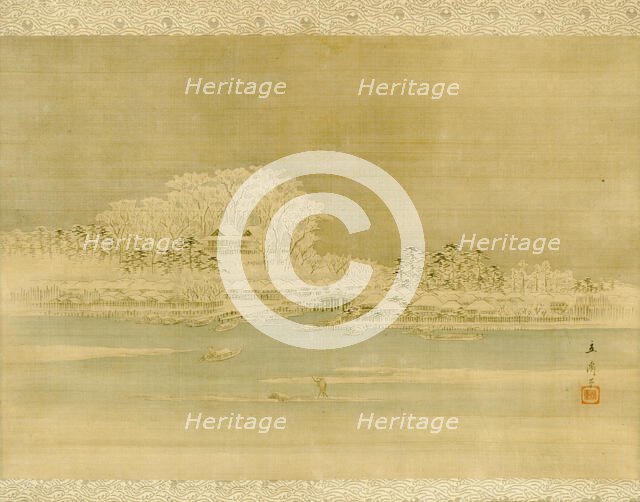 Matsuchiyama on the Sumida River, Edo period, 1856. Creator: Ando Hiroshige.