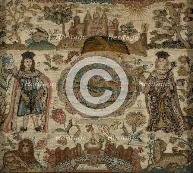 Needlework, England, 1698. Creator: Unknown.