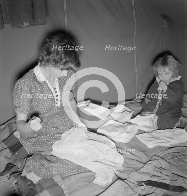 Baby clothes, FSA mobile camp unit, Merrill, Klamath County, Oregon, 1939. Creator: Dorothea Lange.
