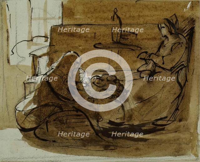 Figure Composition - Cottage Interior, c1830s, Creator: John Phillip.