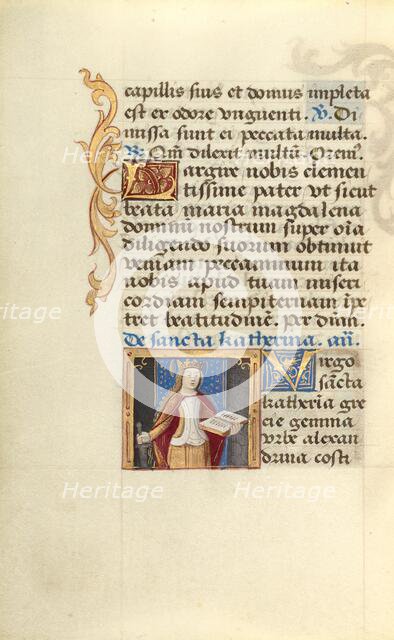 Saint Catherine; Poncher Hours, about 1500. Creator: Master of Jacques de Besancon.