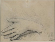 Study of a Woman's Hand (verso), 1800s. Creator: Théodule Ribot (French, 1823-1891).