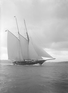 The schooner 'Allah Karim', 1912. Creator: Kirk & Sons of Cowes.