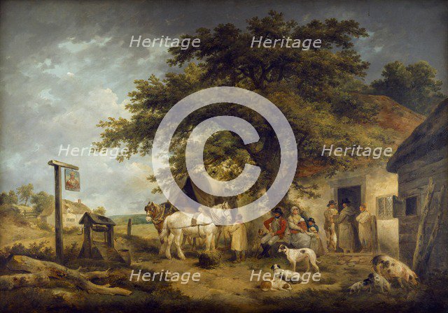 'A Halt of a Soldier and His Family', c1795-c1800. Artist: George Morland.