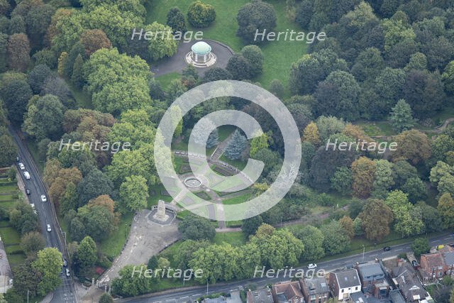 War memorial and bandstand in Clifton Park, Rotherham, 2023. Creator: Robyn Andrews.
