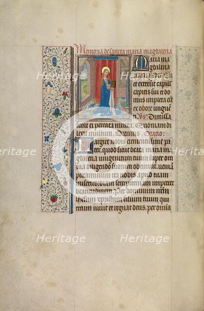Mary Magdalene; Arenberg Hours, early 1460s. Creator: Workshop of Willem Vrelant.
