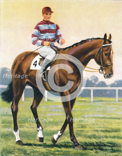 Couvert, Jockey: C. Richards', 1939. Artist: Unknown.