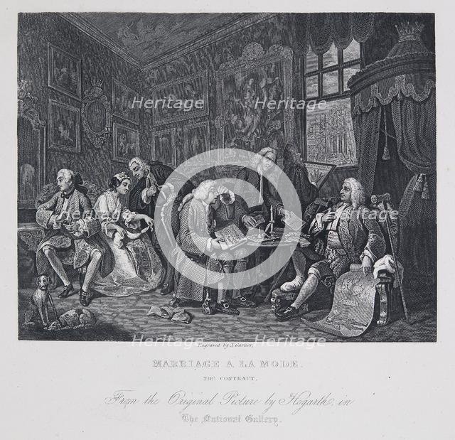 Marriage a la Mode: The Contract, 1743-1745. Creator: William Hogarth.