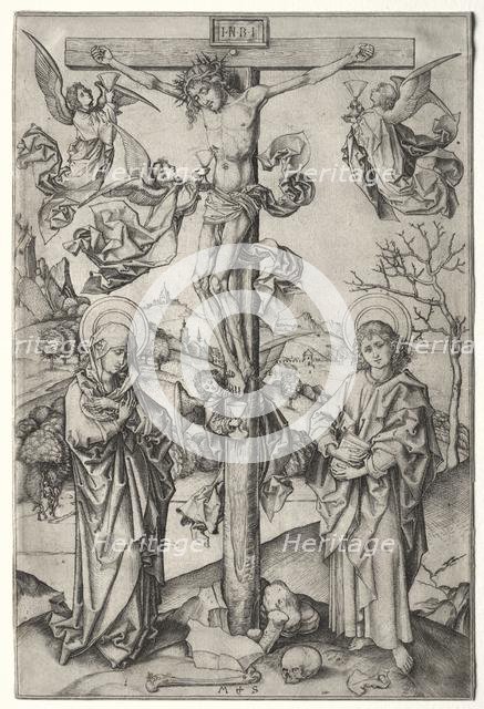 The Crucifixion with Four Angels. Creator: Martin Schongauer (German, c.1450-1491).