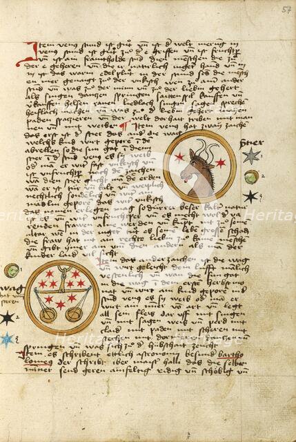 Taurus: Libra, shortly after 1464. Creator: Unknown.