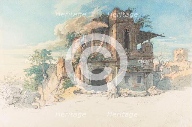 Illustration for the ballad "Der Gang nach dem Eisenhammer" by Friedrich Schiller. Creator: Schwind, Moritz Ludwig, von (1804-1871).