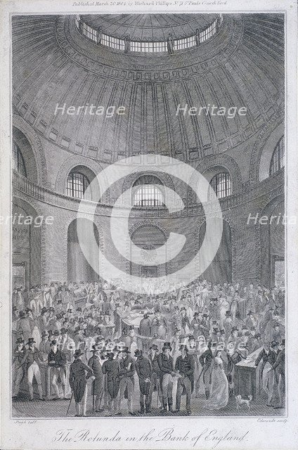 Bank of England, Threadneedle Street, London, 1804. Artist: E Edwards