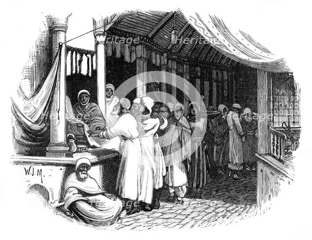 Bazaar in Constantinople, c1888. Artist: Unknown