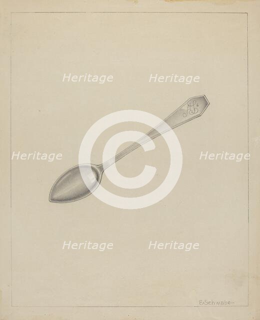 Silver Spoon, c. 1936. Creator: Erwin Schwabe.