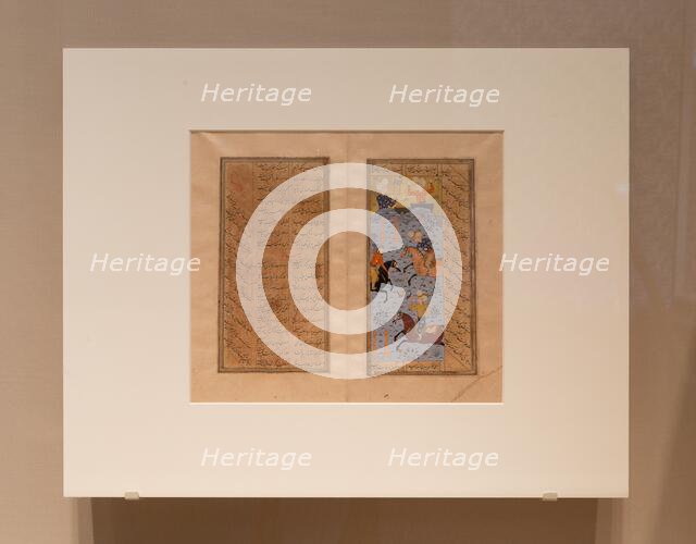 A Polo Game: Page from a Kulliyyat (Collected Works) of Sa'di, Safavid dynasty, c. 1585. Creator: Unknown.