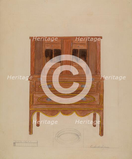 Writing Desk, 1935/1942. Creator: Columbus Simpson.