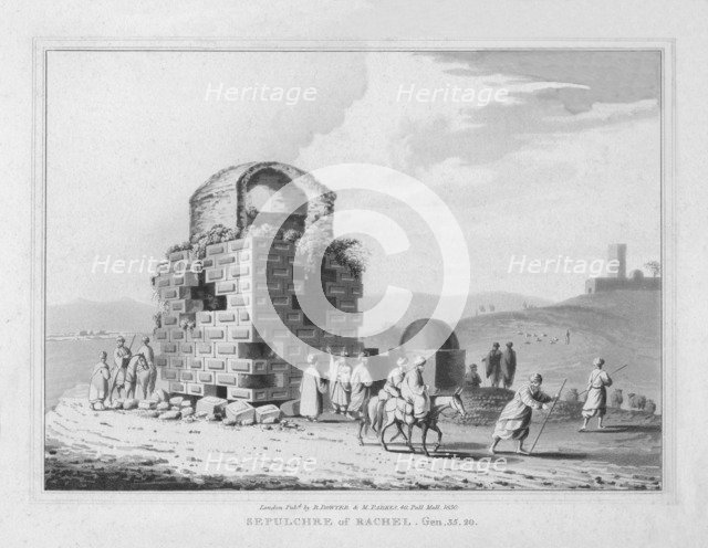 'Sepulchre of Rachel. Genesis. 35.20', 1830. Artist: J Clarke.