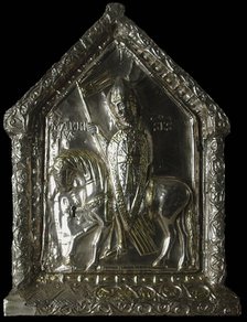 Saint Maurice equestrian. Shrine of the Children of Saint Sigismond, c.1160. Creator: Westeuropäische angewandte Kunst.