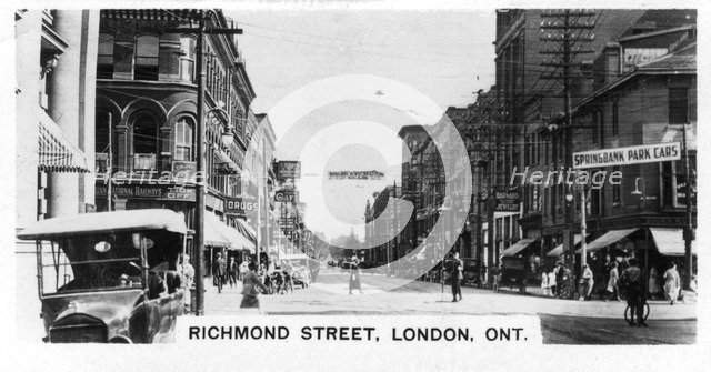 Richmond Street, London, Southwestern Ontario, Canada, c1920s. Artist: Unknown