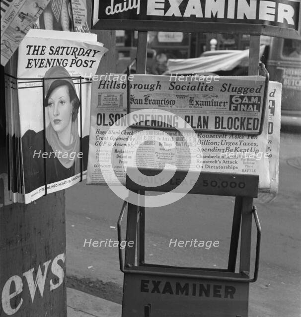 California gets a Democratic administration. ..., "New Deal"..., San Francisco, CA, 1938. Creator: Dorothea Lange.