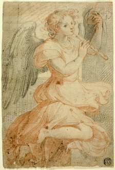 Angel Playing a Flute, 1580. Creator: Unknown.