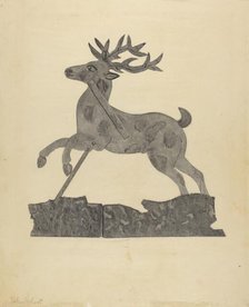 Deer Weather Vane, c. 1938. Creator: Helen Hobart.