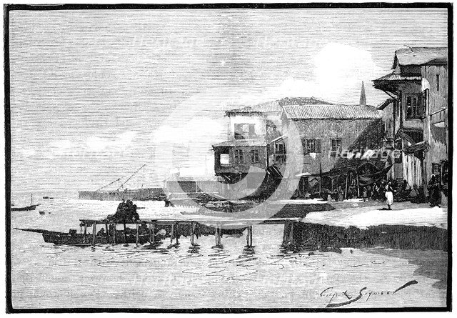 The marina, Larnaca, Cyprus, 1900. Artist: Unknown
