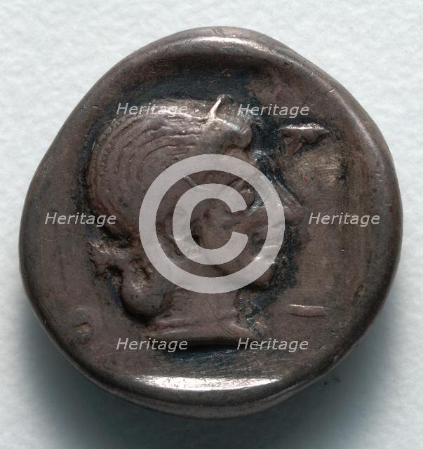 Half Drachm: Female Head (Artemis ?) (reverse), 550-421 BC. Creator: Unknown.