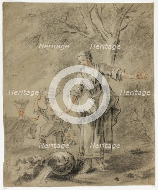 Illustration for La Fontaine's Pierrette et le Pot-au-Lait, n.d. Creator: Unknown.