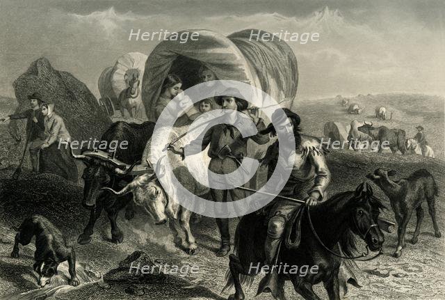 'Emigrants Crossing the Plains', c1869, (1874).  Creator: Henry Bryan Hall Jr..