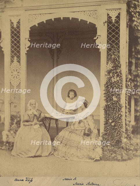 Anna Wöss, Marie and Marie Antoine, 1850s-60s. Creator: Franz Antoine.