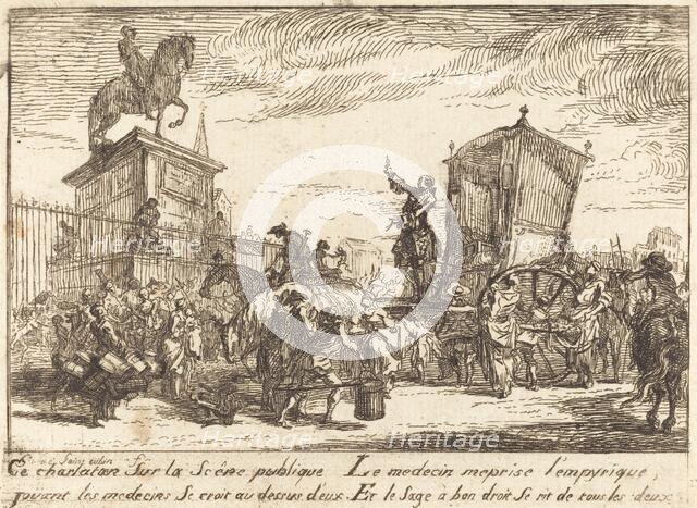 The Charlatan (Le charlatan), c. 1760. Creator: Gabriel de Saint-Aubin.